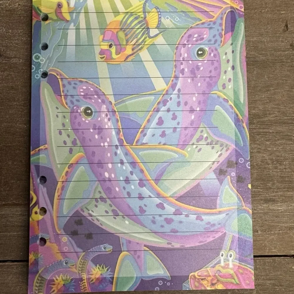 Lisa Frank Inspired Sealife Size A5 Refill Paper (50 Sheets)